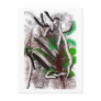Random computer drawing of branches wood postcard