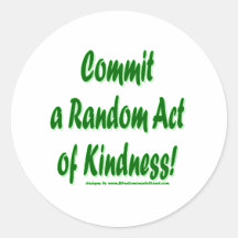Random Kindness Round Stickers