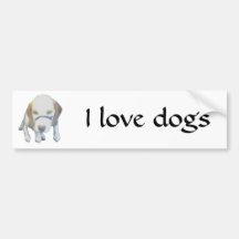 Random Labrador Dog copy, I love labradors Bumper Stickers