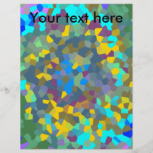 Random multicolored crystals personalized flyer