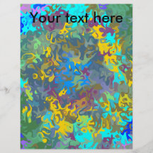 Random multicolored swirling flames custom flyer