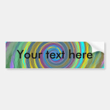 Random multicolored swirling vortex tiled bumper stickers