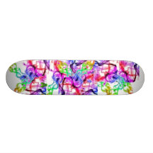 Random Rainbow Skate Board