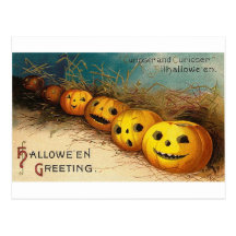 Rangée de citrouille - Curioser et Curioser Carte Postale