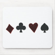 Rangée de costume de carte de jeu tapis de souris
