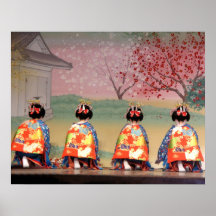 Rangée de geisha posters