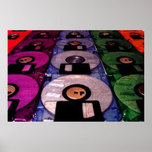 Rangées des disques souples posters