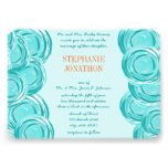 Ranunculus Rose Mint Coral Modern Wedding Invite