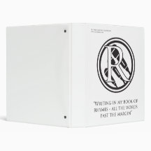 Rap Rebirth, Book of Rhymes, White Vinyl Binder