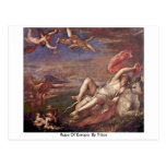 Rape Of Europa De Europa By Titian Post Cards