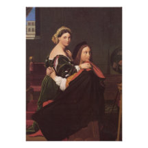 Raphael and the Fornarina fine art Invitations