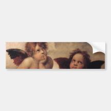 Raphael,Sistine Cherub Bumper Sticker