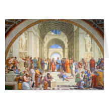 Raphael's School of Athens (Plato and Aristotle) Card