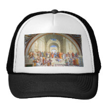 Raphael's School of Athens (Plato and Aristotle) Mesh Hat