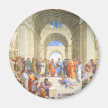 Raphael's School of Athens (Plato and Aristotle) Fridge Magnet
