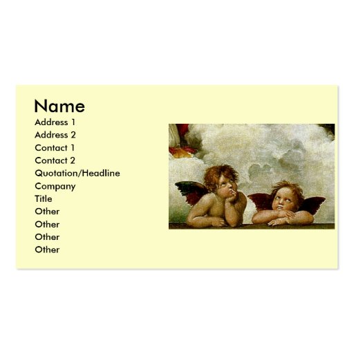 Raphael's "Sistine Madonna" (circa 1513) (Detail) Business Card