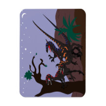 Raptor Rampage! Rectangle Magnets
