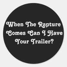 Rapture Garage Sale Round Sticker