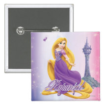 Rapunzel Princess Pinback Button