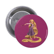 Rapunzel with Paintbrush 2 Pinback Button
