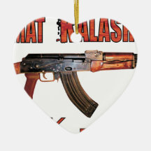 RARE AK-47 RUSSIAN ARMY KALASHNIKOV GUN MILITARY CHRISTMAS TREE ORNAMENTS