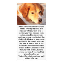 Rare Orange Dog Custom Photo Card