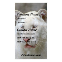 Rare White Tiger Business Card