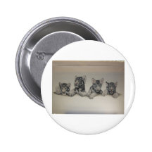 Rare White Tiger Cubs Pinback Buttons