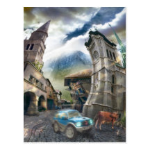 Raro Pueblo (fragment) - Postcard