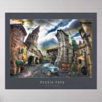 Raro Pueblo - Poster with grey frame