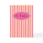 Raspberries & Cream 21st Birthday Card