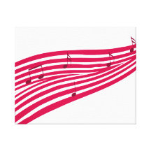 Raspberry Boulevard Striped Music Logo Canvas Print