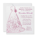 Raspberry Bridal Shower Invitation