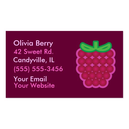 Raspberry Business Cards