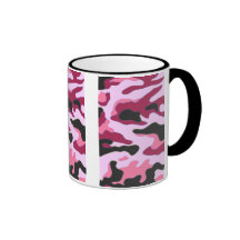 Raspberry Camo Coffee Mugs
