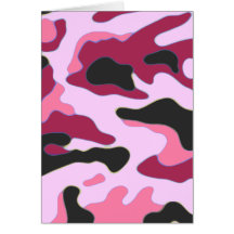 Raspberry Camo Greeting Cards