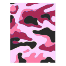 Raspberry Camo Post Card