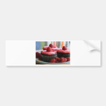Raspberry Cupcakes Bumper Stickers
