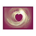 Raspberry Heart postcards