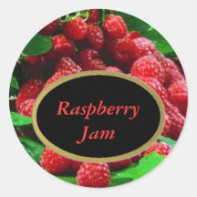 Raspberry Labels Round Sticker