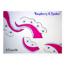 Raspberry & Spokes Post Card