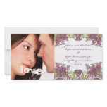 Raspberry Vintage Floral Save The Date Photo photo cards