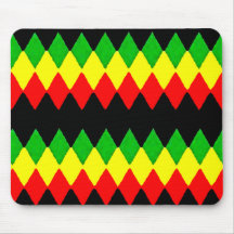 Rasta Diamonds. Red Gold and Green. Jah Rastafari Mousepad
