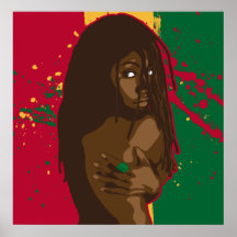 Rasta Girl Print