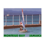Rasta in a Sailboat, Montego Bay Jamaica Postcard