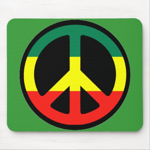 Rasta Peace Symbol Mouse Pad