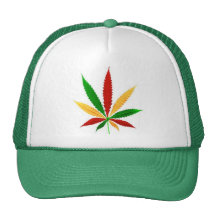 rasta pot leaf hats