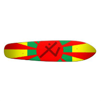 Rasta Red Sun Skate Board Decks