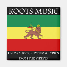 Rasta - Roots Music Ethiopia Flag Lion of Judah Refrigerator Magnets