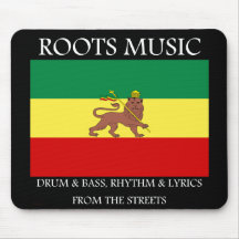 Rasta - Roots Music Ethiopia Flag Lion of Judah Mouse Pad